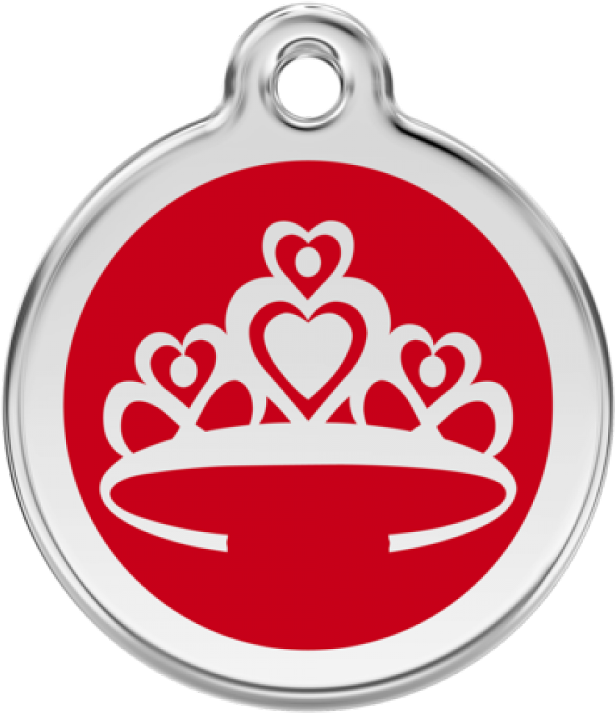 More Views - Red Dingo Crown Pet Id Tag - Red (1200x1200)