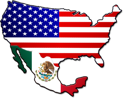 10 Images Of Map Usa Y Mexico - Coat Of Arms Of Mexico (430x343)