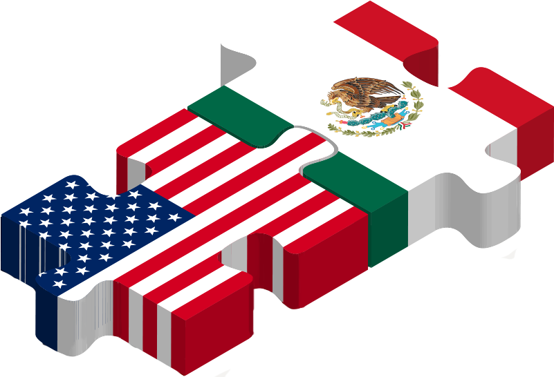 Mexico-eu - Usa And Mexico Png (800x588)