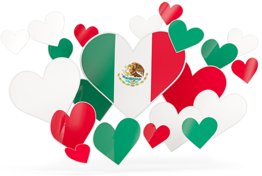 Illustration Of Flag Of Mexico - Kuwait Flag Heart (640x480)