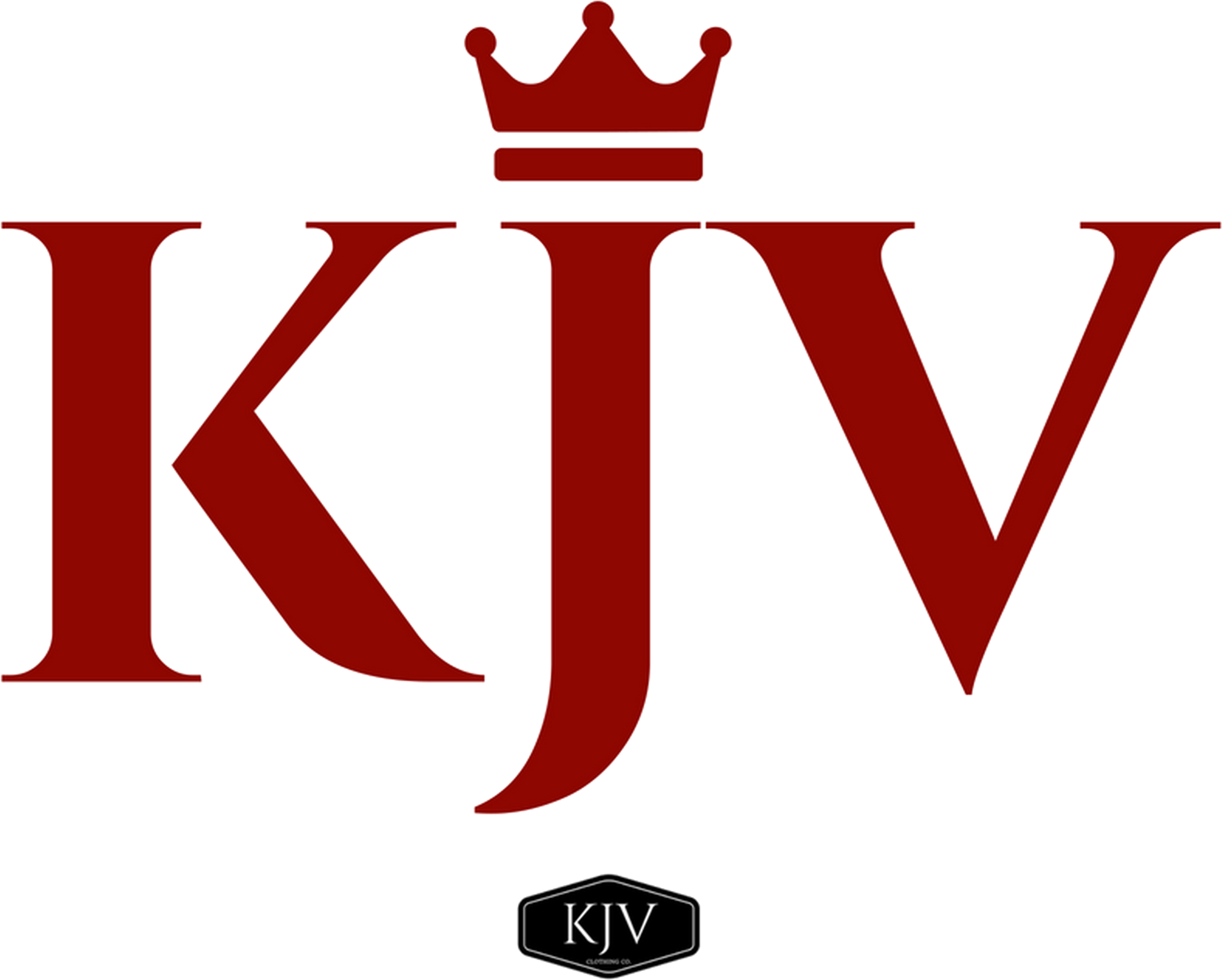 Kjv Bible Apparel Kjv Logo Red W/ Crown - Kk Logo (3600x2951)