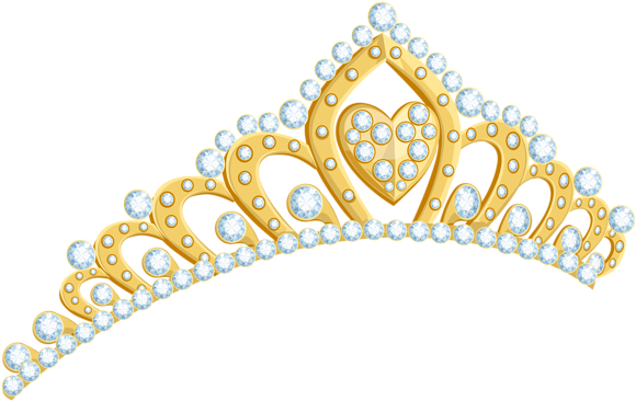 Golden Tiara Png Clipart Image - Gold Tiara Clipart Transparent Background (600x377)