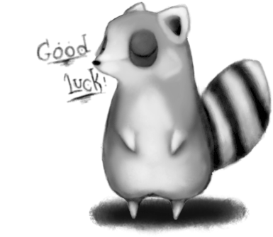 Good Luck Wished The Raccoon By Shibitheshadowhound - Hippopotamus (400x346)