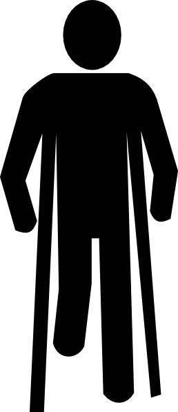 Stick Figure On Crutches (258x597)
