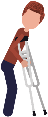 Person With Crutches - Persona Muletas Icono (387x550)