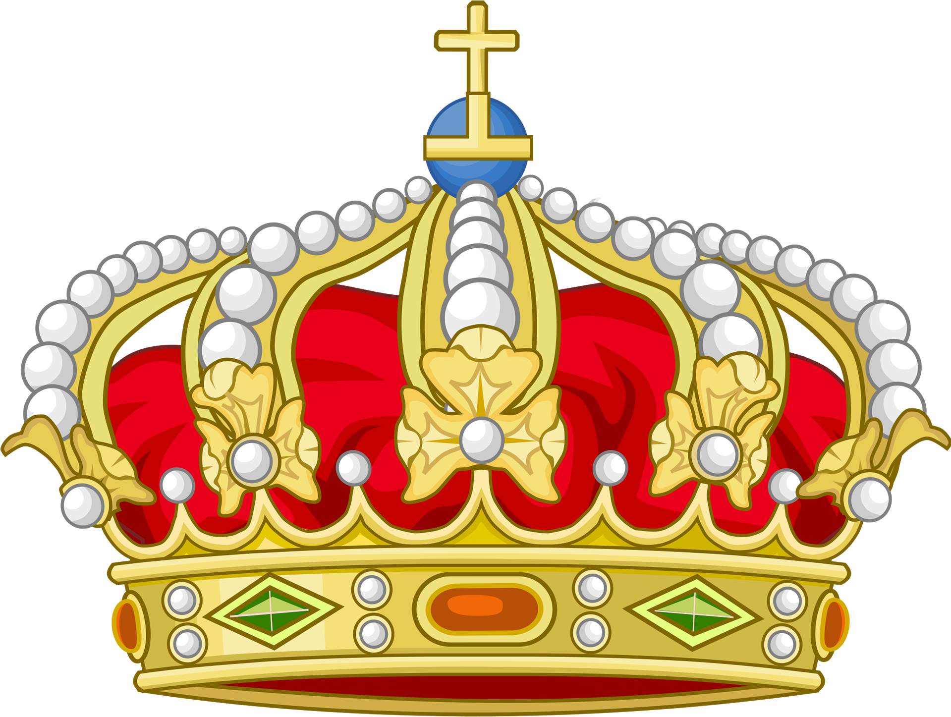 Coroas Douradas - Heraldic Royal Crown (2000x1507)