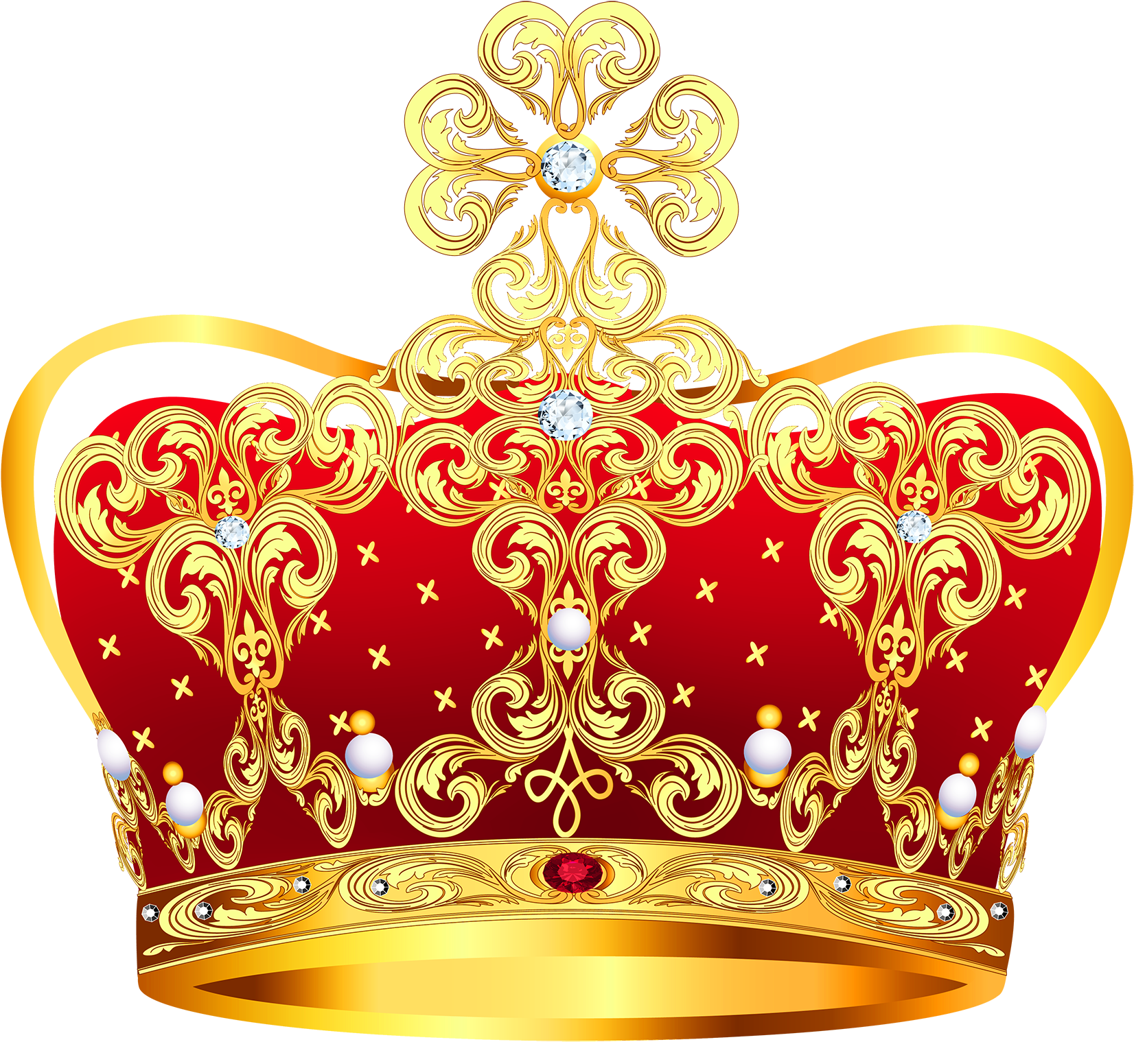 Coroas Douradas - Red And Gold Crown (1800x1731)
