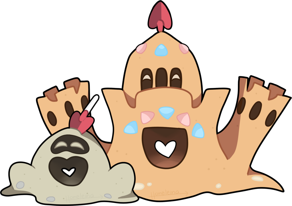 Sandygast And Palossand By Honeleina On Deviantart - Sandygast E Palossand (1024x722)
