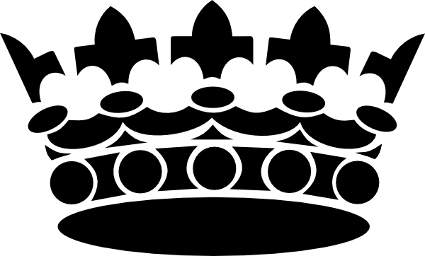 King Crown Png Black (600x362)
