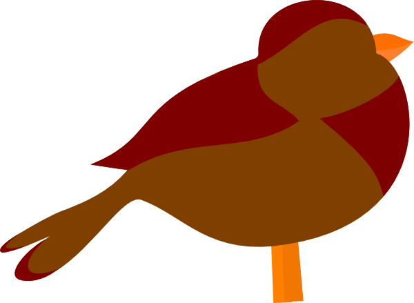 Brown Bird Easy Clip Art - Clip Art (600x439)
