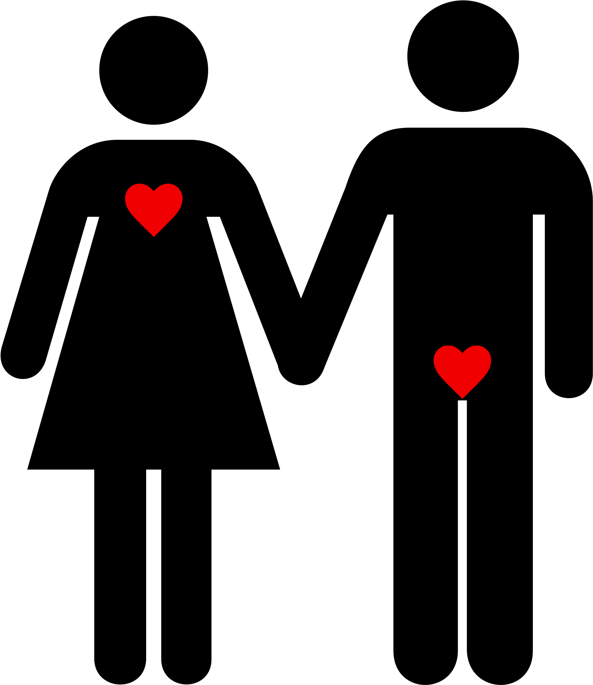 532px Womens Love Vs Mens Love Joke Svg - Boy And Girl Gender (2000x2256)