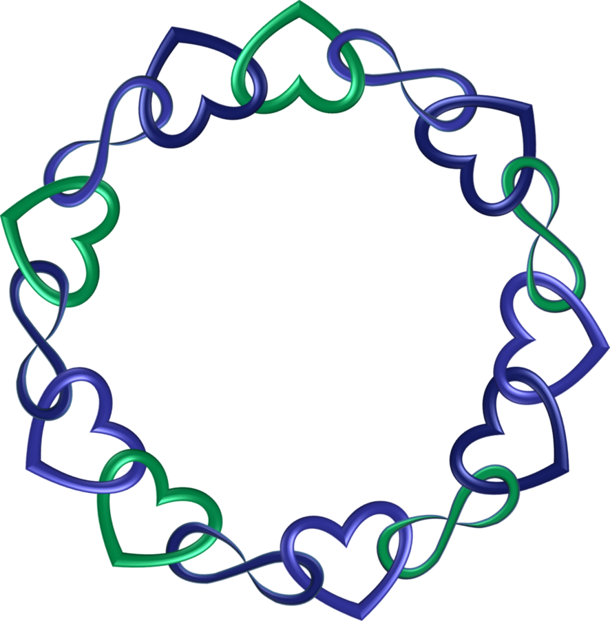 Circle Sixteen Infinity Hearts By Happyare - Hearts In A Circle (886x902)