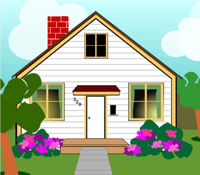 Cottage Clipart Go Home - House Clipart (1178x902)