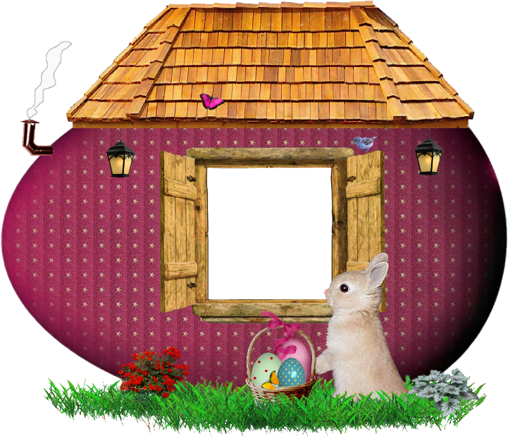 House Easter Bunny Clipart - Easter Bunny House Png (769x769)