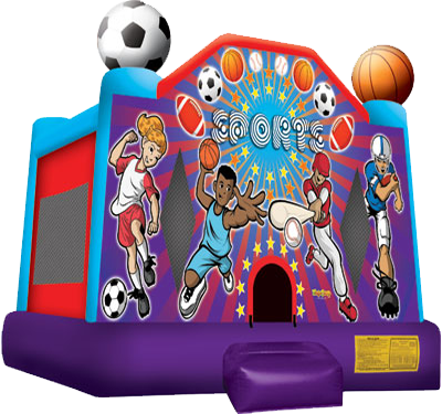 Sports Bounce House - Ninja Jump Sports Usa Bounce House (400x375)