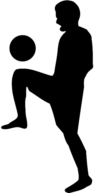 Silhouette Soccer, Football, Dribble, Game, Black, - Soccer Silhouette Gif (320x640)