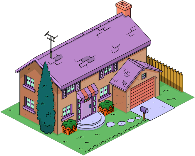 Flanders House - Simpsons Ned Flanders Home (664x532)