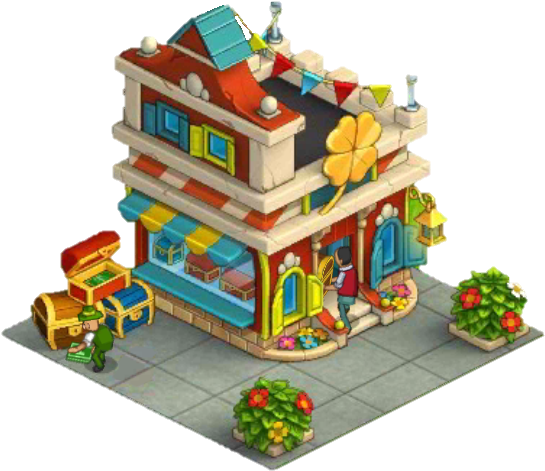 House Of Luck - Wooden Block (593x494)