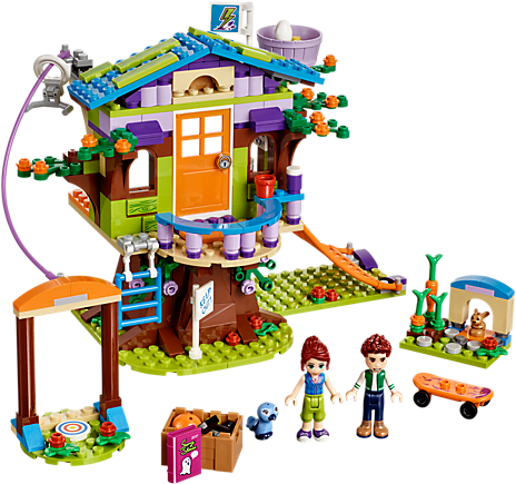 Mia's Tree House Has A First Floor Room With Storage - Mia's Tree House Lego Friends (600x450)