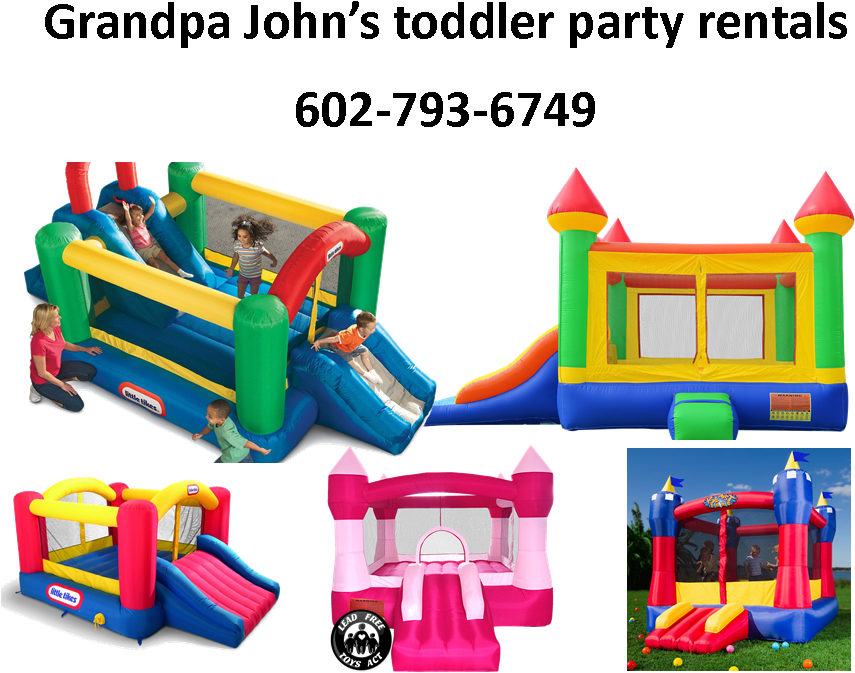 Phoenix Az Inflatable Toddler Bounce House Rentals - Little Tikes Double Jump N Slide Bouncer (871x708)