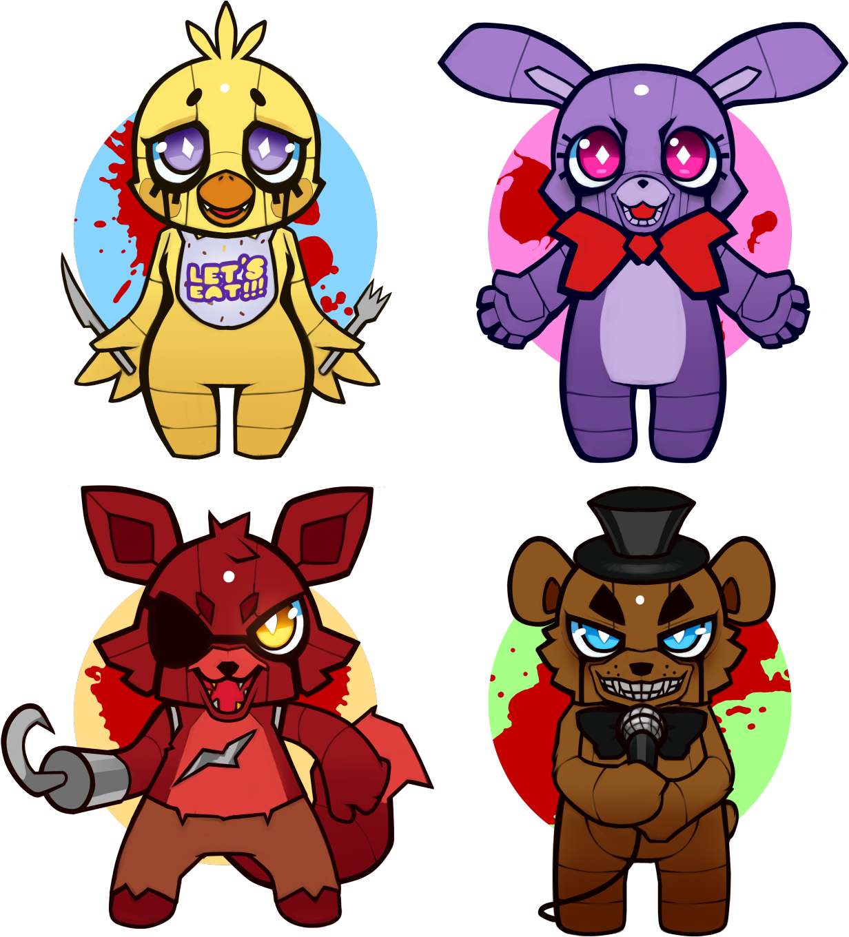 Five Nights At Chibi - Five Nights At Freddy's (1280x1360)