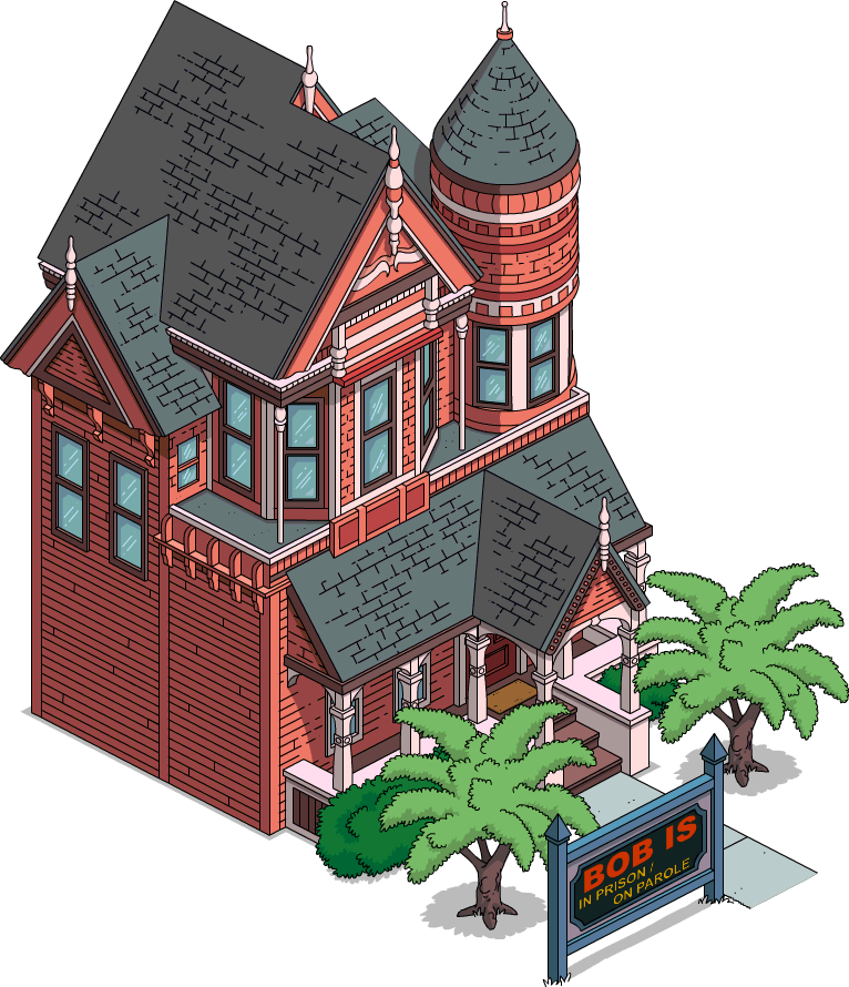 Ancient Pond Bob's Victorian House Ghost Ship - Buck Mccoys House Simpsons (766x890)