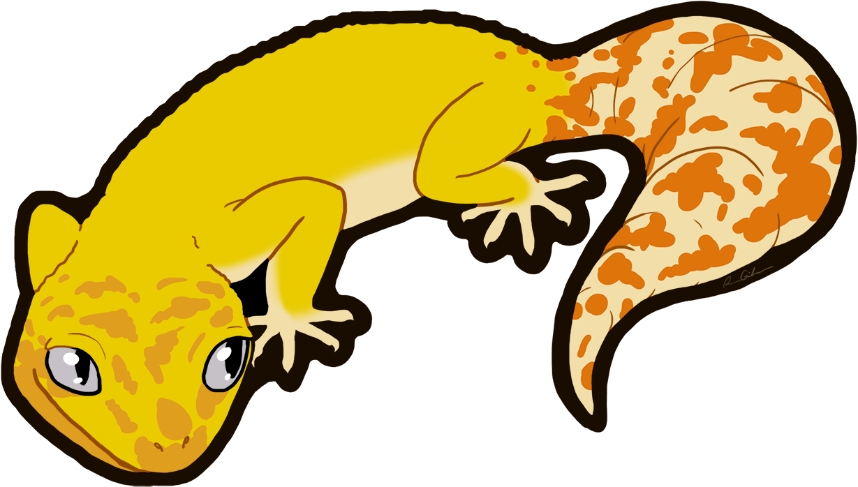 Leopard Gecko - Leopard Gecko Cartoon Png (1280x754)