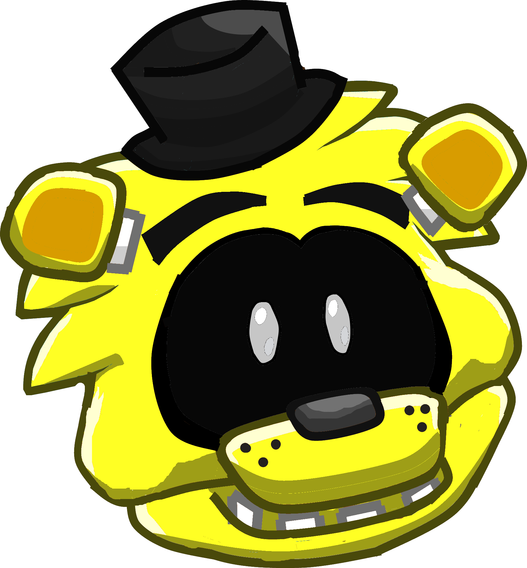 Puffle Golden Freddy Five Nights At Freddy's Club Penguin - Club Penguin Com Five Night At Freddy (1770x1910)