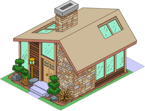 Cool Brown House - The Sims (570x434)