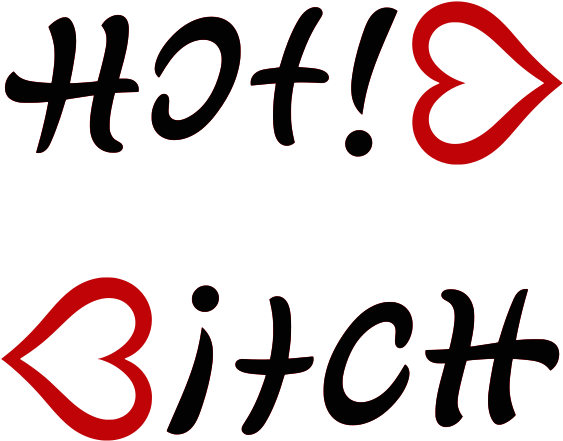 Ambigram Tattoo Palindrome Word Clip Art - Two Words Upside Down ...