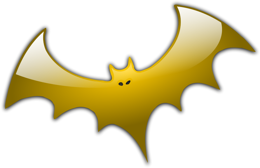 Halloween Glossy Bats 2 Svg Vector File, Vector Clip - Chauve Souris Halloween Orange (900x585)