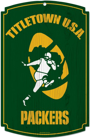 Green Bay Packer Titletown Usa Wood Sign 17"h 2 Pc - Green Bay Packers Wincraft 11'' X 17'' Fan Cave Wood (498x498)