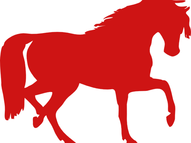 Red Horse Cliparts - Horse Silhouette Clip Art (640x480)