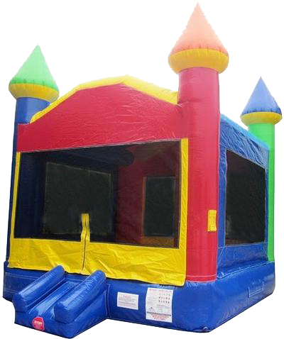 Full Size Castle Bounce House - Tentandtable Rainbow Bounce House (457x483)