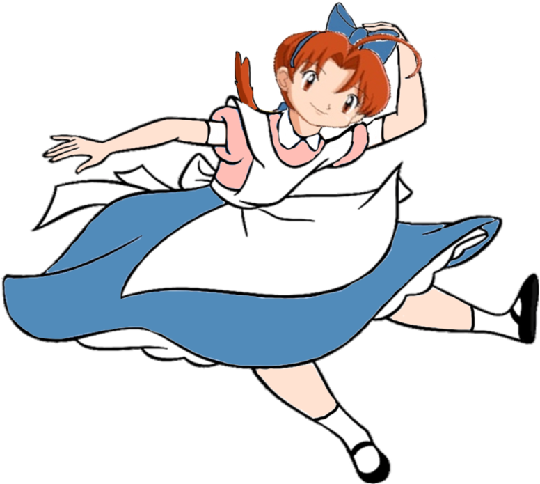 Delia Ketchum As Alice Falling By Darthraner83 - Alice In Wonderland Falling Transparent (1001x798)
