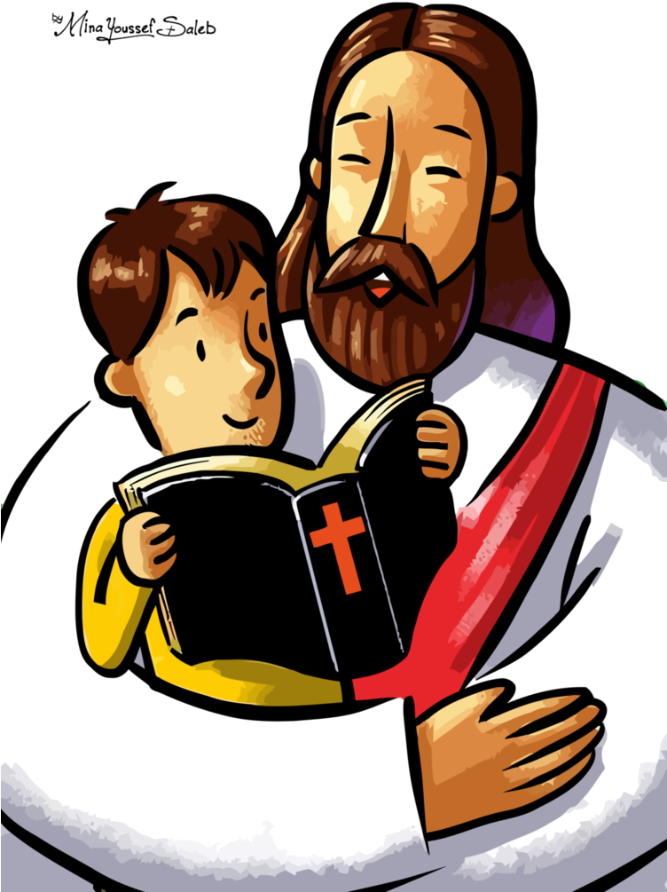Jesus Vector82 By Minayoussefsaleb - Jesus And Children Vector (751x1063)