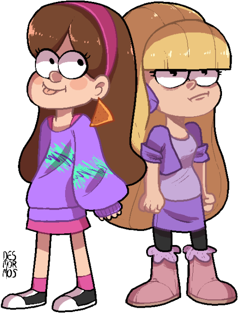 Gravity Falls,фэндомы,gf Арт,gf Art,mabel Pines,gf - Mabel And Pacifica Fan Art (500x667)