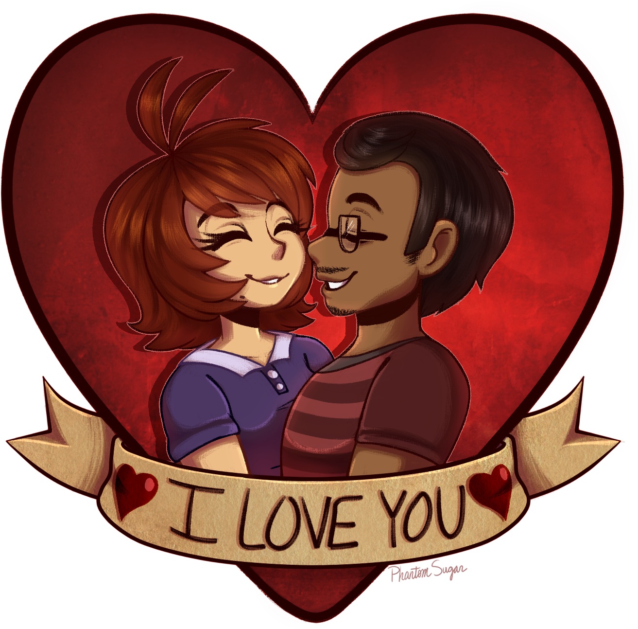 But I Can't Help Falling In Love With You - Cartoon (1364x1323)