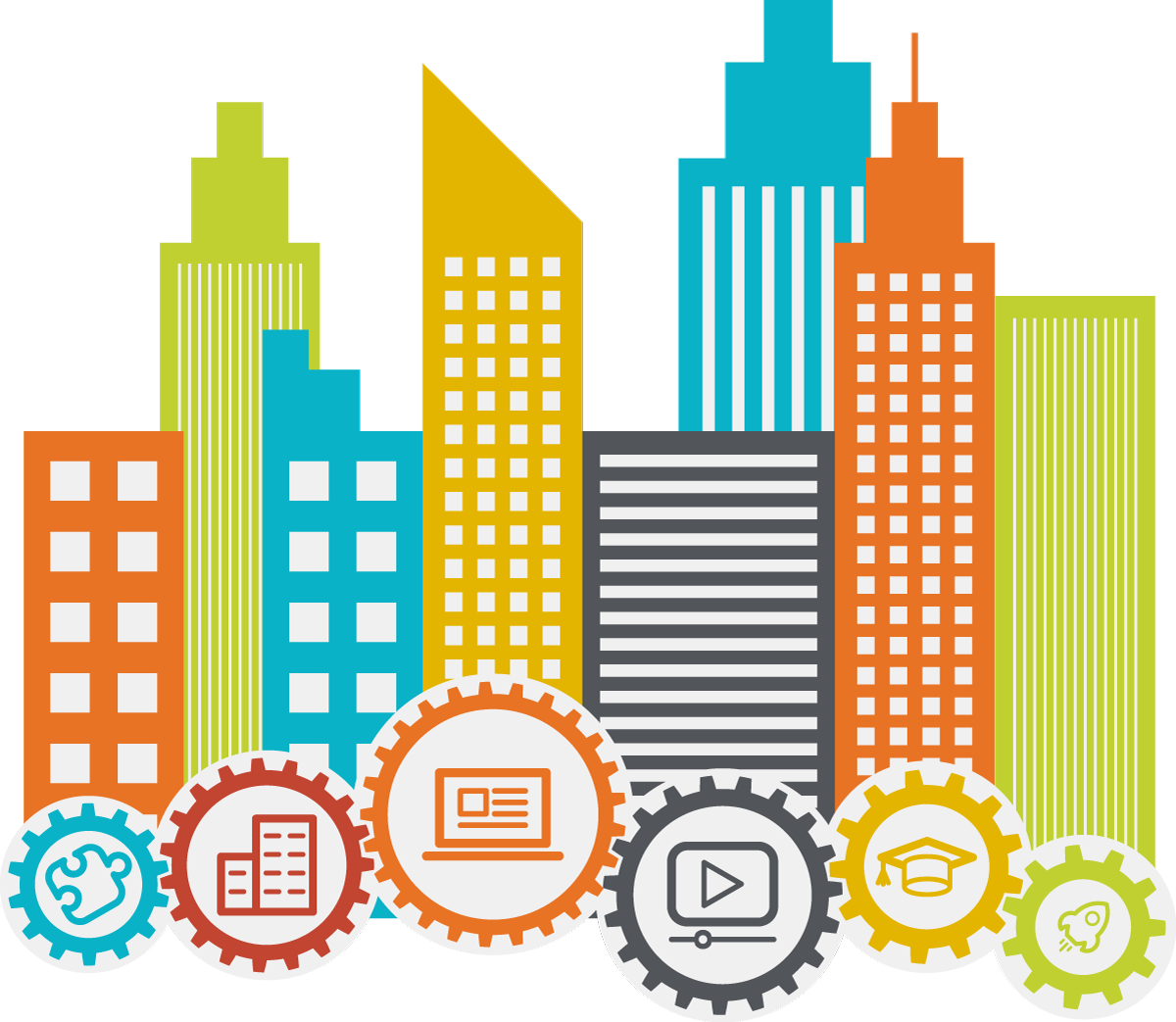 Learn Facilities Management Skills Online You Can Use - Silhouette Skyscraper (1200x1043)