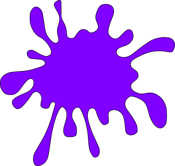 Splash Clipart Purple - Red Paint Splatter (600x568)
