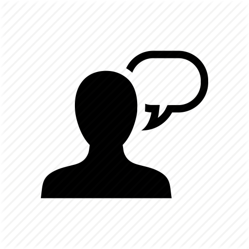 Chat, Communicate, Person, Silhouette, Speech Bubble, - Person With Speech Bubble Icon (512x512)