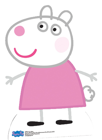 Suzy Sheep Cardboard Cutout On Ozzie Collectables - Peppa Pig Suzy Sheep (389x500)
