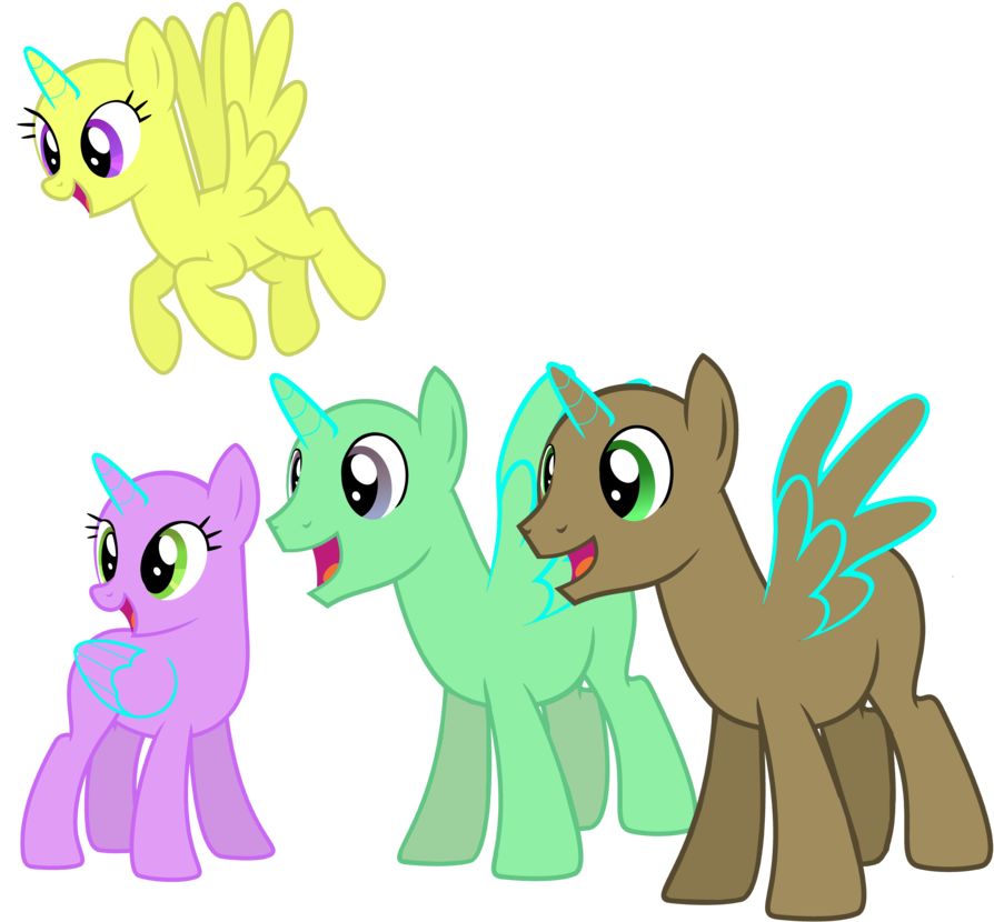 Littlebasemaker Excited Crowd By Littlebasemaker - Mlp Excited Base (1024x858)