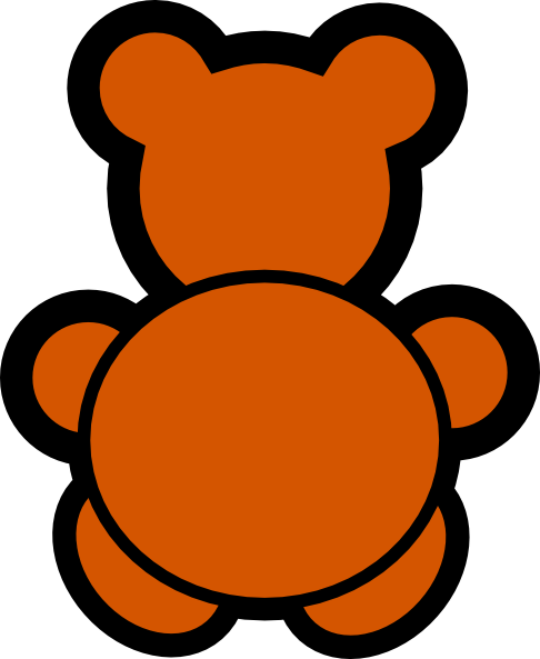 Easy Cartoon Teddy Bear (486x593)