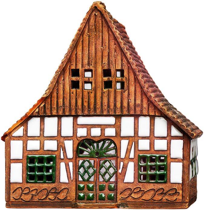 Free Model House Ceramic House Home Ceramic Truss Deco - Cottage (698x720)
