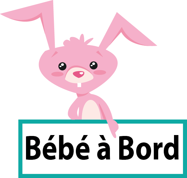 Baby On Board Sticker, Car Stickers, Baby On Board - Stickers Lapin Bébé À Bord (604x576)