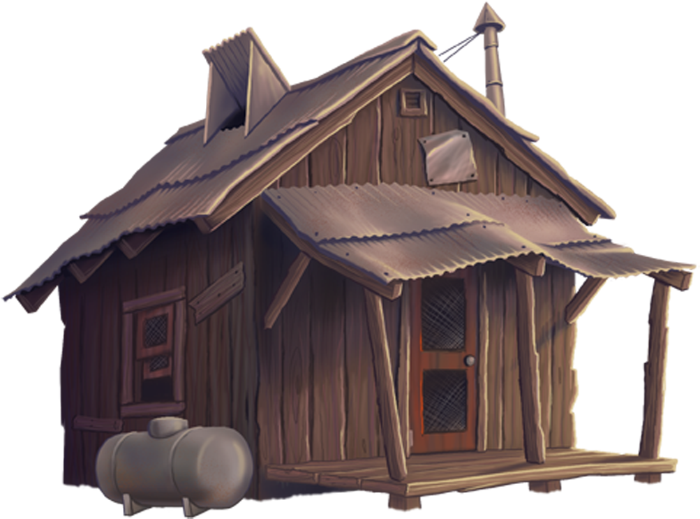 Shack Clipart Hut House - Shack Clipart Png (1061x785)