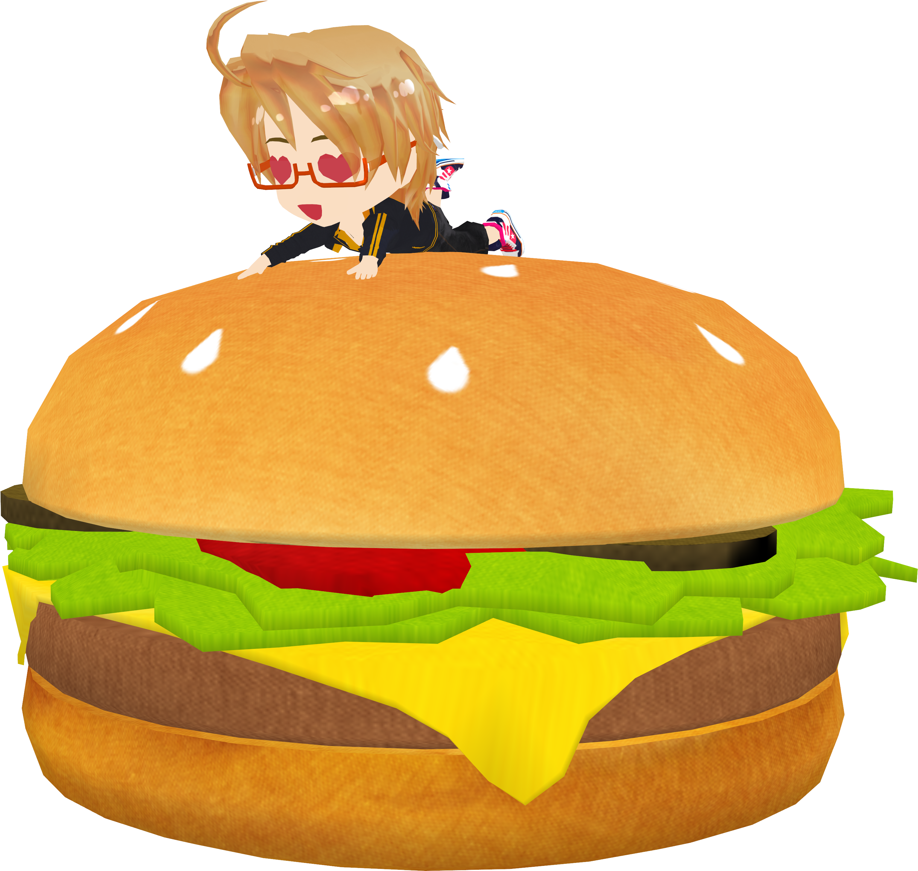 Chibi America ~ B I G Burger By Iggyalfi2319 - Mmd Burger (4000x3000)