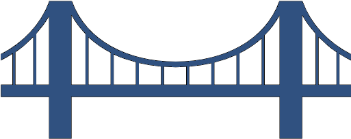 Bridge Black And White Clipart (512x248)