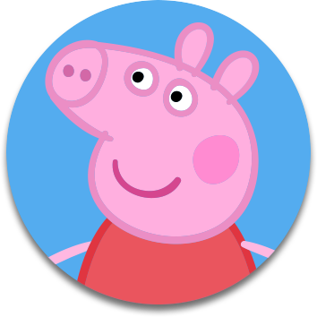 Desenhos Da Peppa Pig Colorido - Face Peppa Pig Png (354x354)
